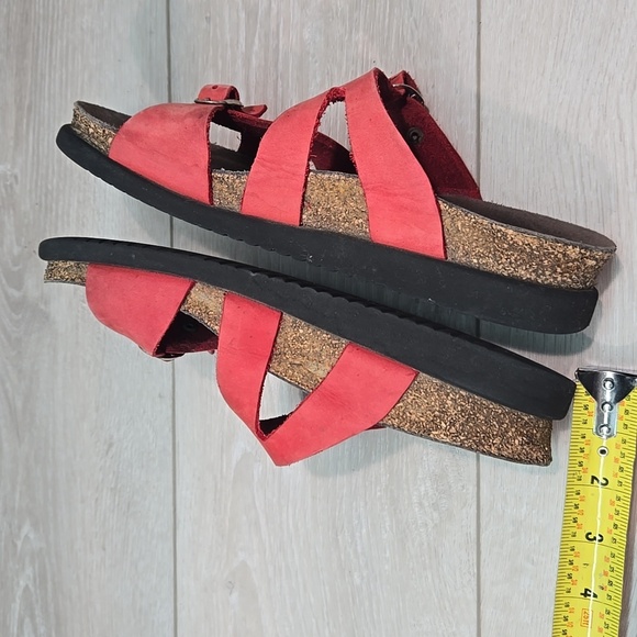 Mephisto Women's Red Leather Strappy Platform  Sandals Shoes Sz 38/8 - Picture 9 of 13